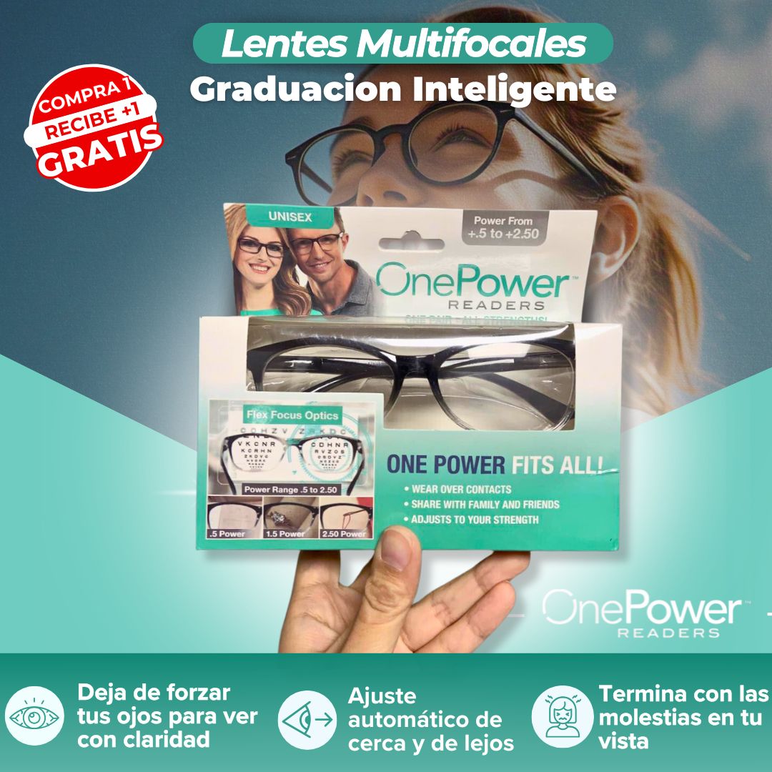 1+1 GRATIS | Lentes Multifocales con Graduación Inteligente - OnePower®