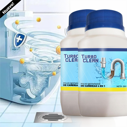 2x1 | Potente Polvo destapador de cañerias 4 en 1 - TurboClean©