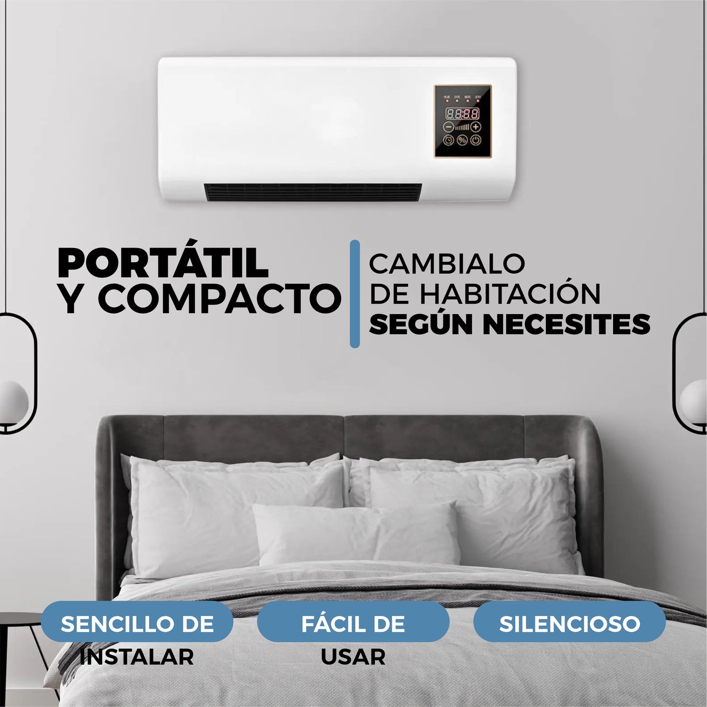 Calentador de Aire Acondicionado Portátil 2 en 1- AirWarm©