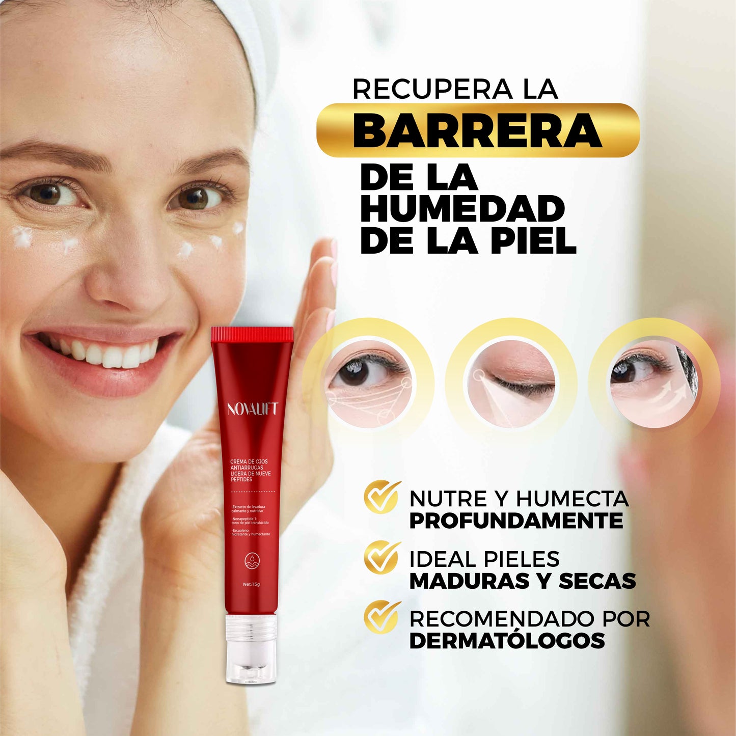 Crema Contorno De Ojos Anti Arrugas en Roll On - NovaLift©