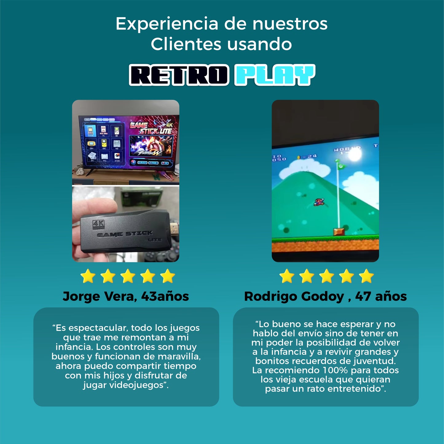 Consola De VideoJuegos Clásicos Con Mando Inalámbrico Doble - RetroPlay®