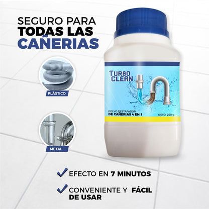 Polvo destapador de cañerias 4 en 1 - TurboClean©